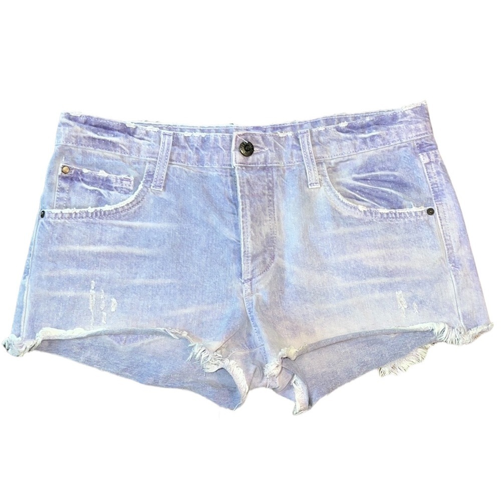 JOE’S JEANS LILAC BUTTON-FLY JEAN SHORTS
